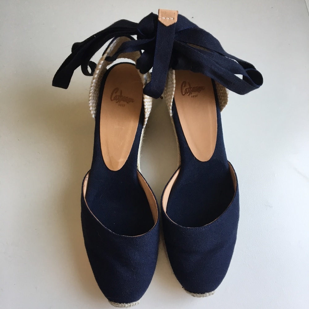 Castaner 7cm Wedge Espadrille Navy 39/8.5/9